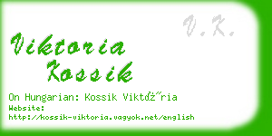 viktoria kossik business card